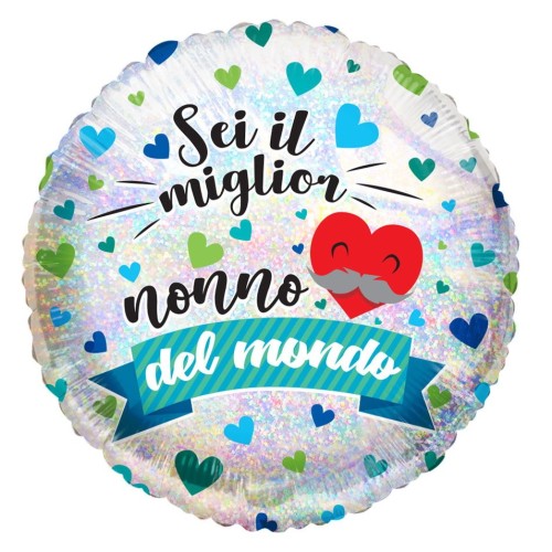 Palloncino mylar 18" Cm. 45 - Sei il miglior nonno del mondo