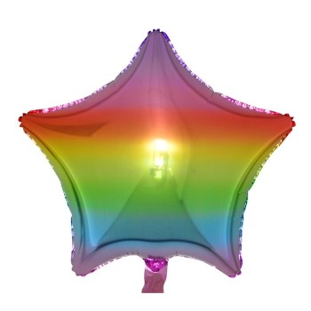 Palloncino mylar 18" Cm. 45 - Stella arcobaleno