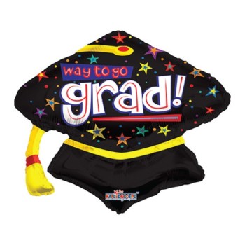 Palloncino mylar 28" Cappello Laurea Grad