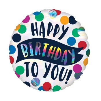 Palloncino mylar 18" Cm. 45 - Happy Birthday to you