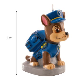 Candelina per torta cera 3D Paw Patrol Cm. 7 - Chase Boy 2