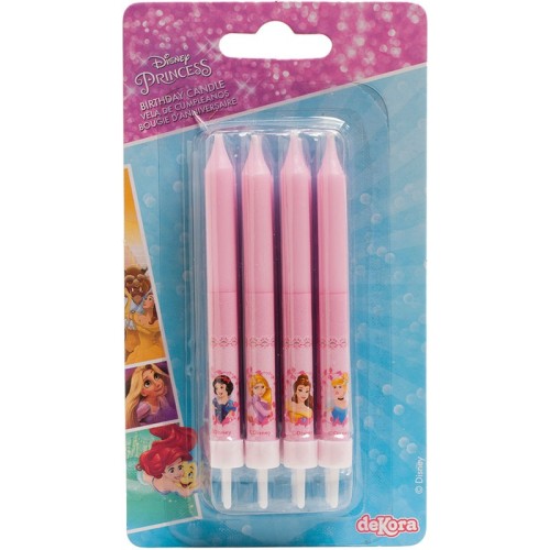 Candeline per torta matita Cm. 9 - Blister 8 pezzi - Principesse