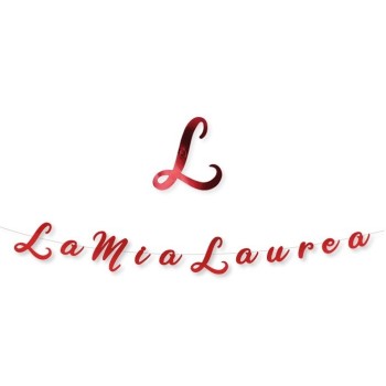 Festone scritta Italic La mia Laurea Cm. 300