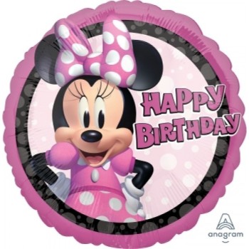 Palloncino mylar 18" Cm. 45 - Happy Birthday Minnie