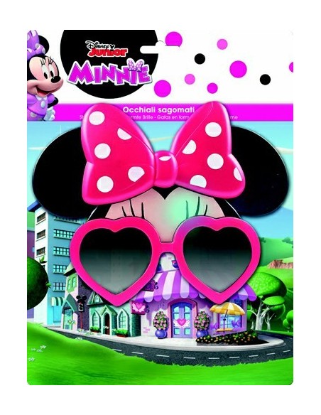 Occhiali party con sagoma Minnie 3D