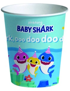 Bicchieri carta 250 ML. Baby Shark - Blister 8 pezzi