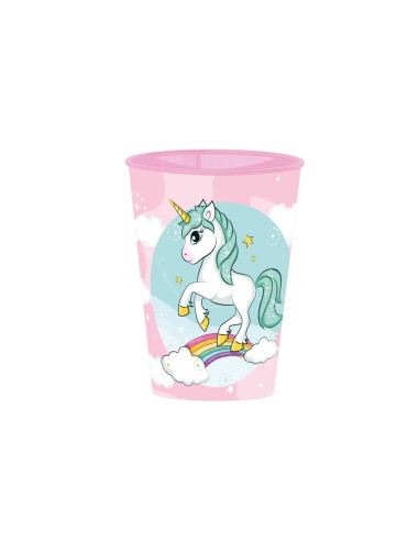 Bicchiere plastica classico 260 ML. Unicorno