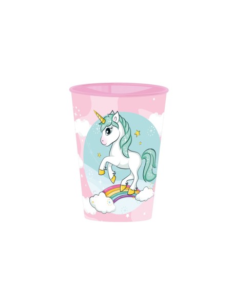 Bicchiere plastica classico 260 ML. Unicorno