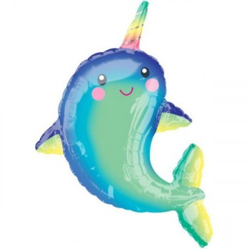 Palloncino mylar Supershape - Balena felice