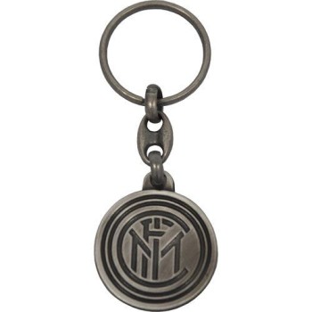 Portachiavi argentato antichizzato FC Inter