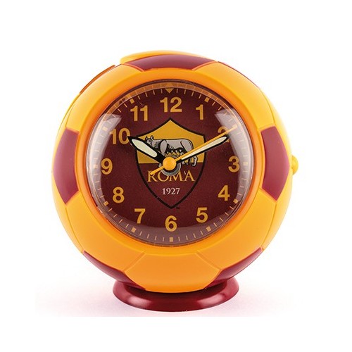 Orologio sveglia da tavolo pallone moto continuo AS Roma