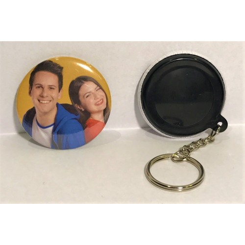 Portachiavi button cm. 4,4 - Me contro Te Luì e Sofì