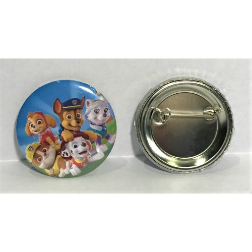 Set 6 spille button cm. 4,4 - Paw Patrol