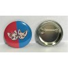 Set 6 spille button cm. 4,4 - Me contro Te bicolore