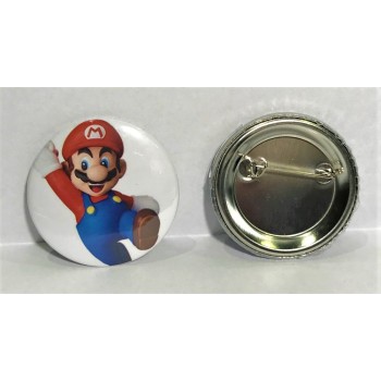 Set 6 spille button cm. 4,4 - Super Mario