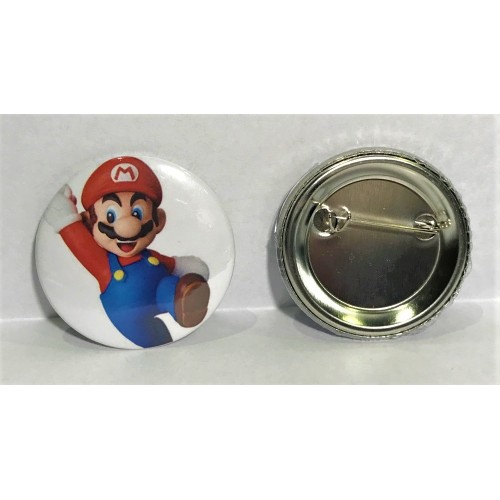 Set 6 spille button cm. 4,4 - Super Mario