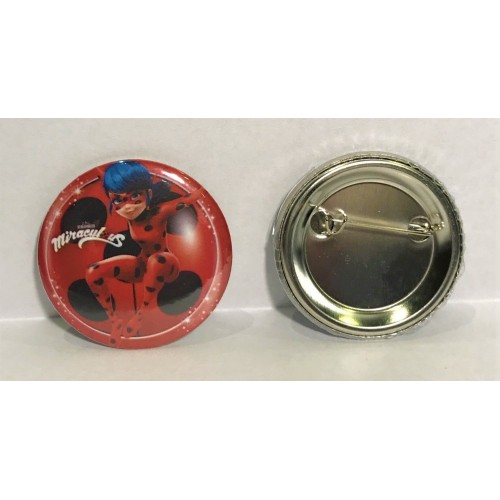 Set 6 spille button cm. 4,4 - Ladybug