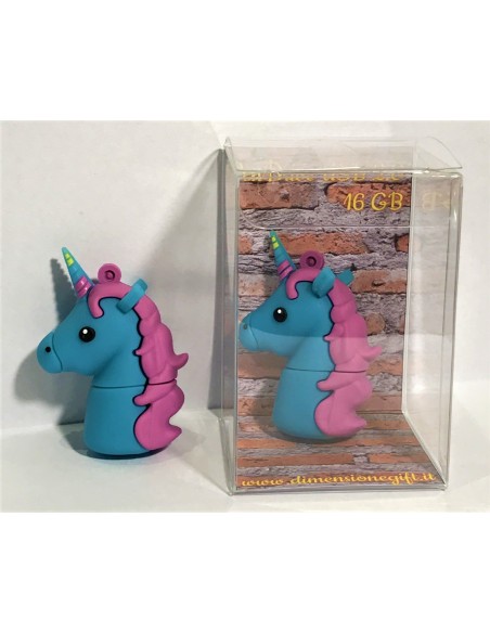 Chiavetta USB memoria 16 GB - Unicorno colorato