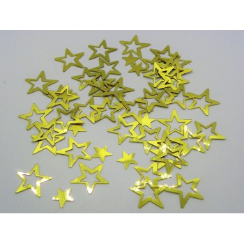 Confetti decorativi metallizzati 18 gr. - Stella forata oro