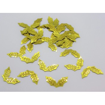 Confetti decorativi metallizzati 18 gr. - Agrifoglio oro
