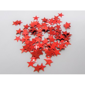 Confetti decorativi metallizzati 18 gr. - Stelline rosse