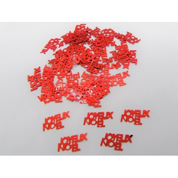 Confetti decorativi metallizzati 18 gr. - Joyeux Noel rosso