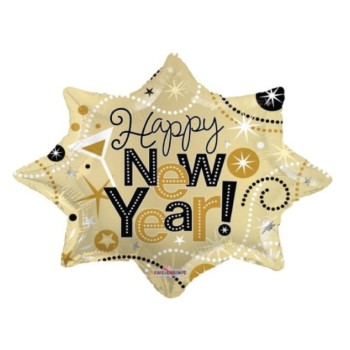 Palloncino mylar Supershape sagomato Happy New Year