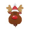 Palloncino mylar 34" Renna natalizia sorridente