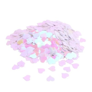 Confetti decorativi metallizzati 14 gr. - Cuoricini Iridescenti