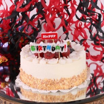 Candelina per torta scritta sagomata Happy Birthday