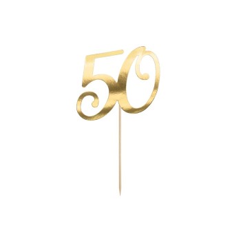 Cake topper sagomato Cm. 20,5 - 50 Gold