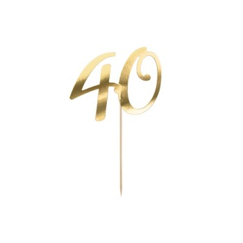 Cake topper sagomato Cm. 20,5 - 40 Gold