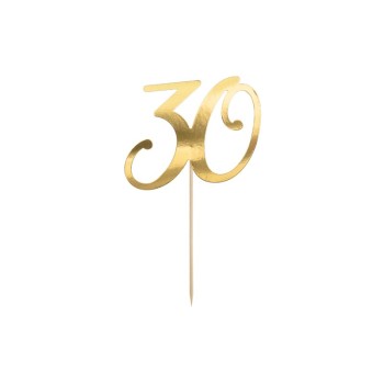 Cake topper sagomato Cm. 20,5 - 30 Gold