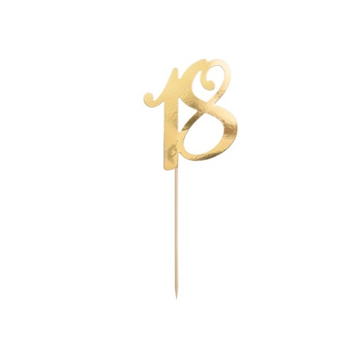 Cake topper sagomato Cm. 20,5 - 18 Gold