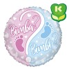 Palloncino mylar 18" Cm. 45 K-Green - Baby Shower Bimbo o Bimba?