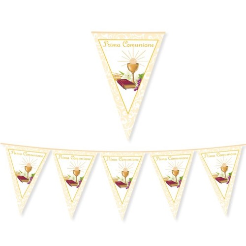 Festone bandierine pvc Mt. 6 - La mia Comunione