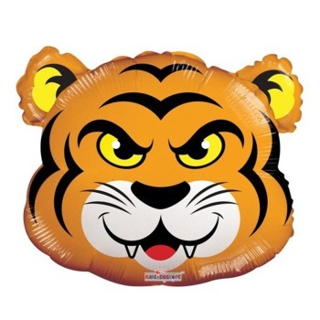 Palloncino mylar minishape 14" - Testa Tigre - Blister 5 pezzi