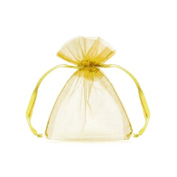 Sacchetto Organza Cm. 10 - Blister 20 Pz - Oro Gold