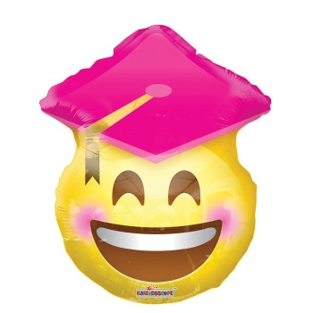 Palloncino mylar supershape Laurea Smile tocco rosa