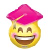 Palloncino mylar supershape Laurea Smile tocco rosa