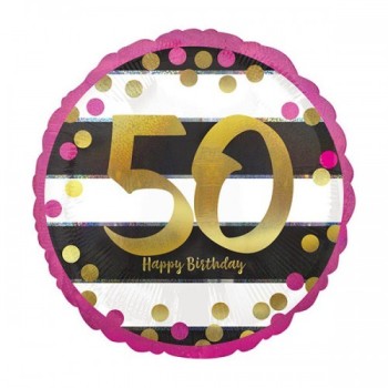 Palloncino mylar 18" Cm. 45 - Milestone - 50 anni