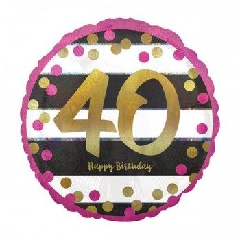 Palloncino mylar 18" Cm. 45 - Milestone - 40 anni
