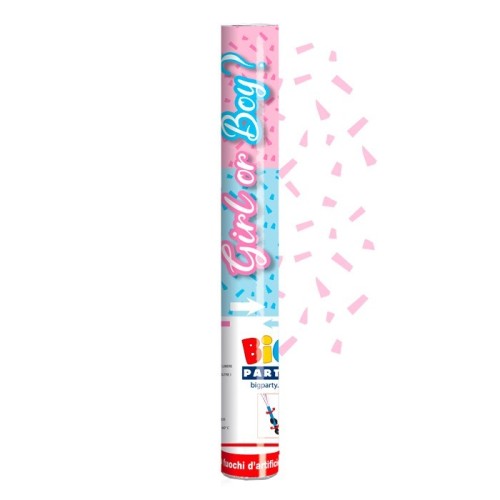 Cannone sparacoriandoli Cm. 30 - Boy or Girl? - Rosa