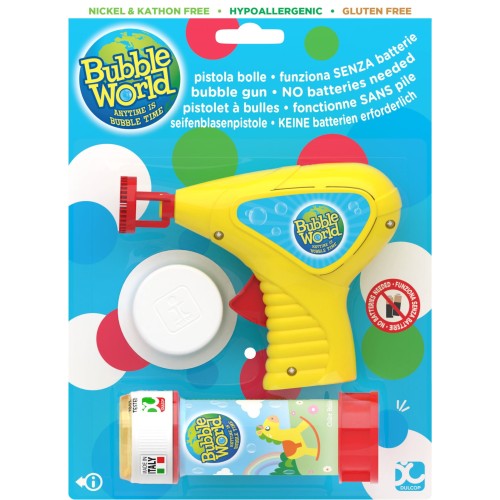 Pistola spara bolle di sapone classica Bubble World
