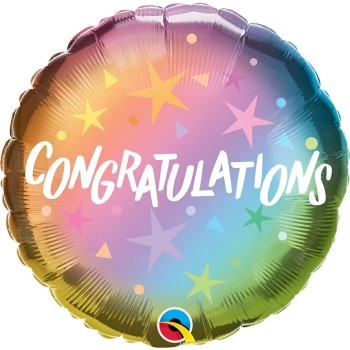 Palloncino mylar 18" Cm. 45 Qualatex - Congratulations