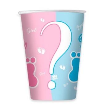 Bicchieri carta 200cc. Boy or Girl? - Confezione 8 pezzi