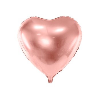 Palloncino mylar cuore rosa gold Cm. 61