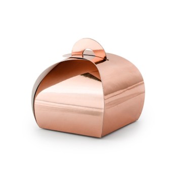 Scatolina Cartonata Cm. 6x6x5,5 Rosa Gold - Blister 10 Pz