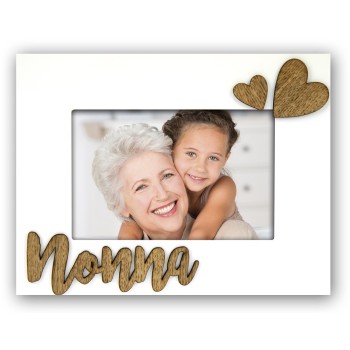 Portafoto legno con scritta a rilievo "Nonna" Cm. 10x15