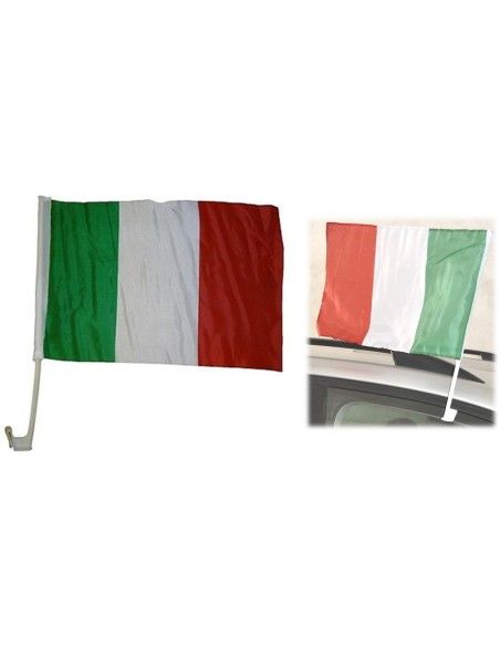 Bandiera Italia cm. 30x45 con gancio per auto